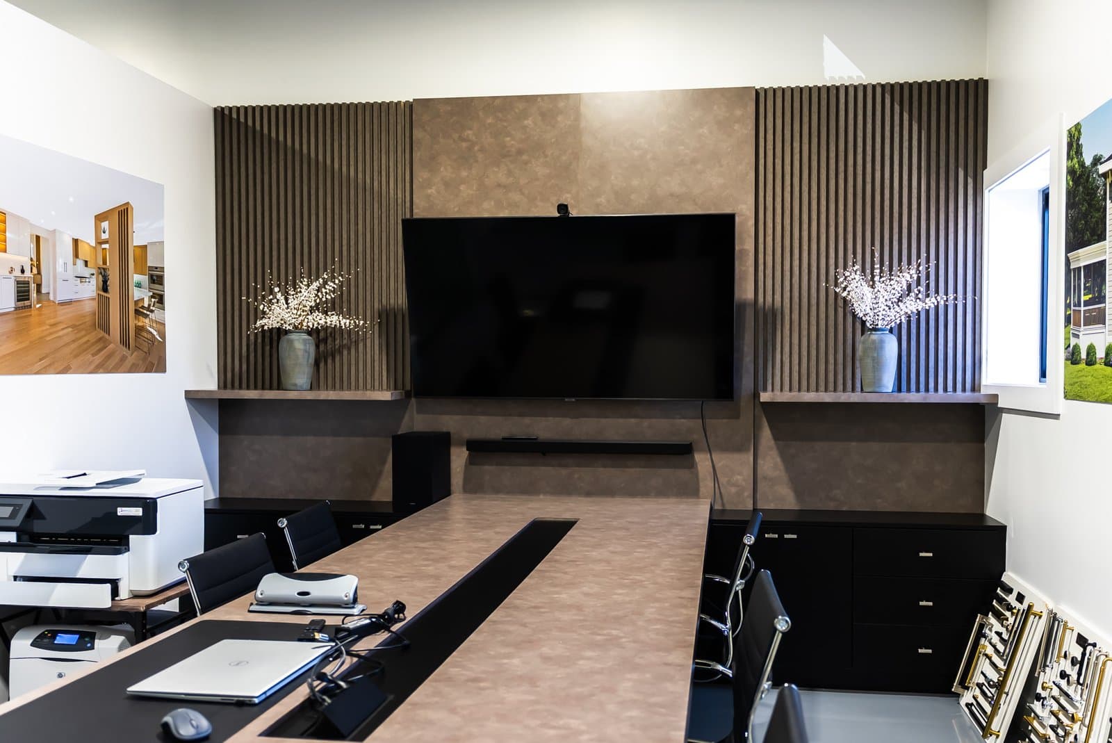 The design room in the Bay State Kitchen Gallery showroom