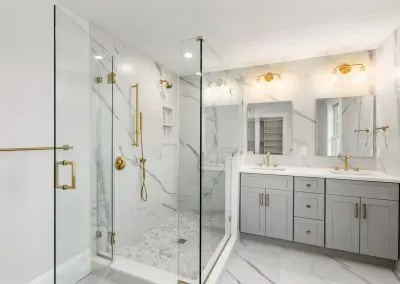 Finished bathroom remodel on Auburndale Ave., Newton