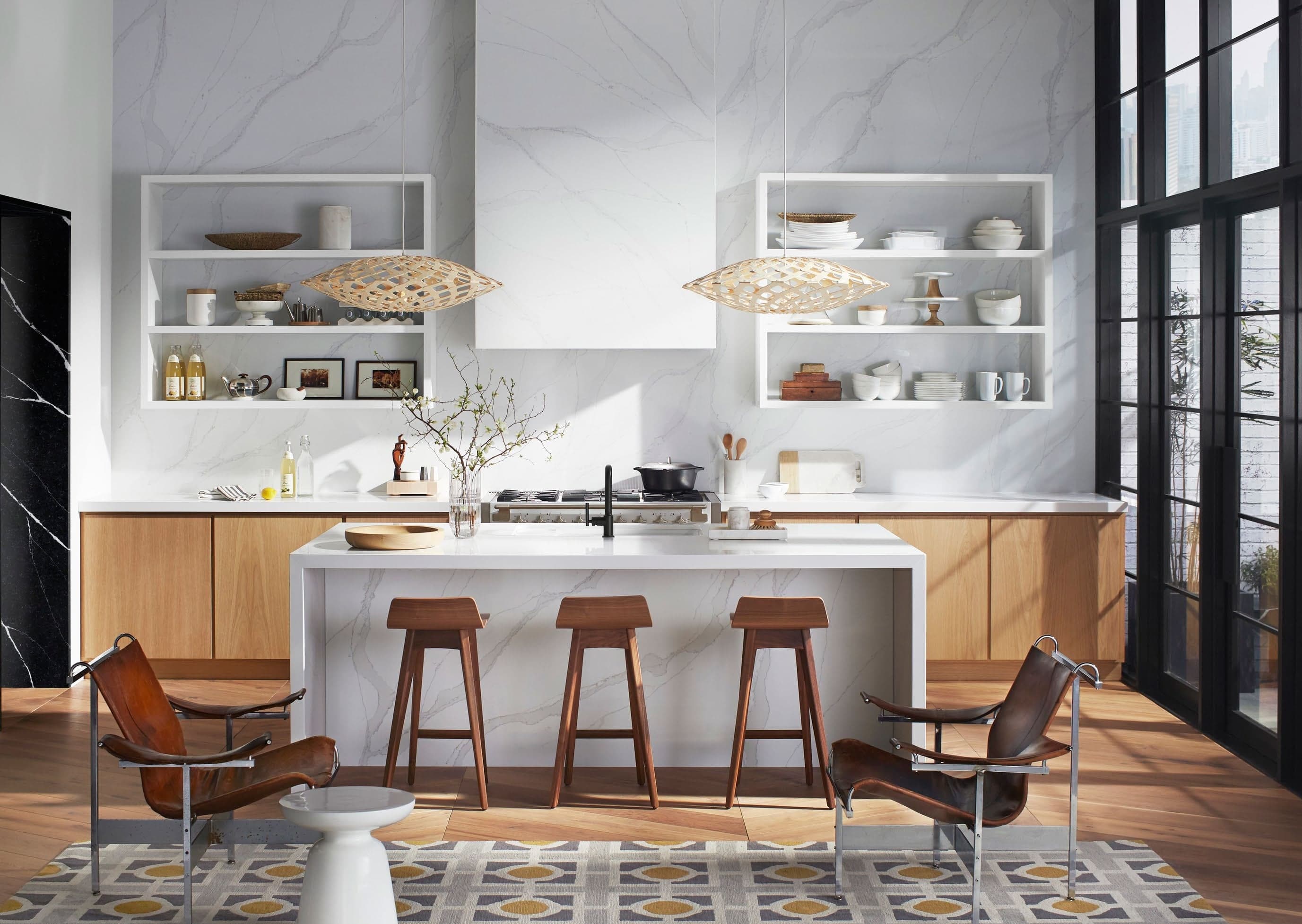 Calacatta Gold, Silestone quartz, polished