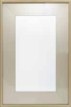Europa AF002 metal frame door, shown in Gold with Clear Tech Glass
