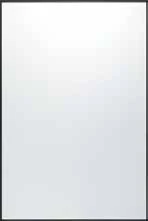 Europa AF006 metal frame door, shown in Onyx with White Matte Backpainted Tech Glass