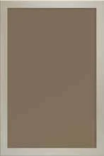 Europa AF017 metal frame door, shown in Brushed Stainless with Bronze Matte Backpainted Tech Glass