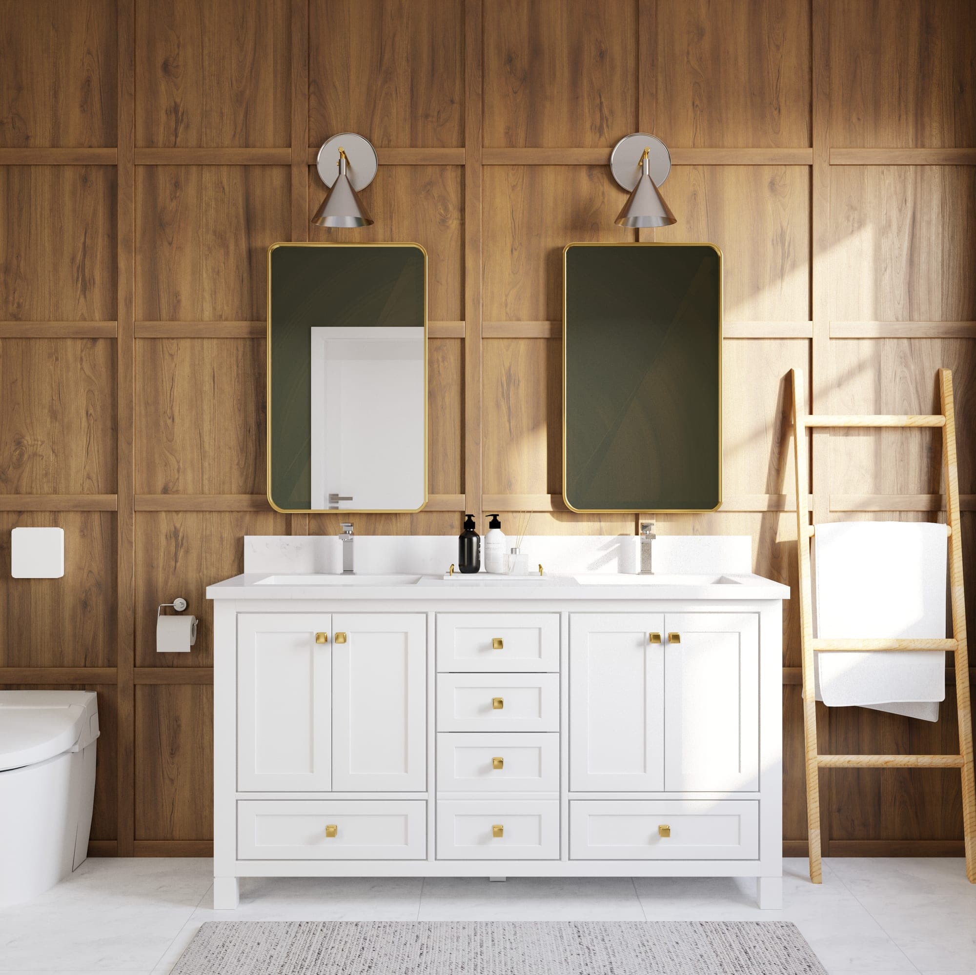 Fabuwood Valencia example: Valencia vanity, Lavari in Frost, Valencia · vanities only