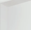 Mid Continent Albany laminate door, shown in High Gloss White, matching edge