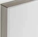 Mid Continent Albany laminate door, shown in High Gloss White, metallic edge