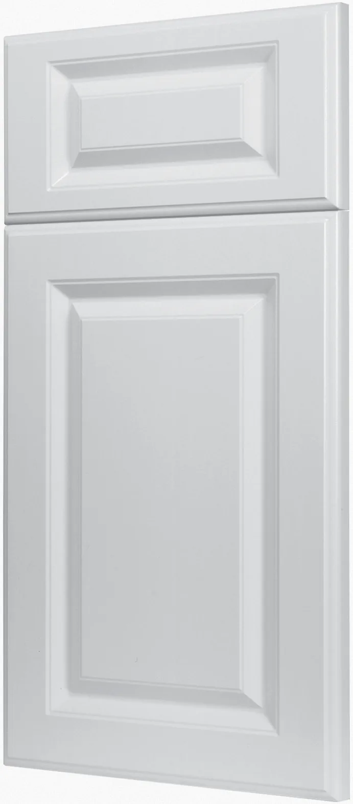 Europa cabinetry, Lauderdale (Shaker, most popular), Shaker Wide (farmhouse rail), Breckenridge and Hampton (raised panel), Acrilux II / Edgewater / South Beach (UltraLux acrylics).