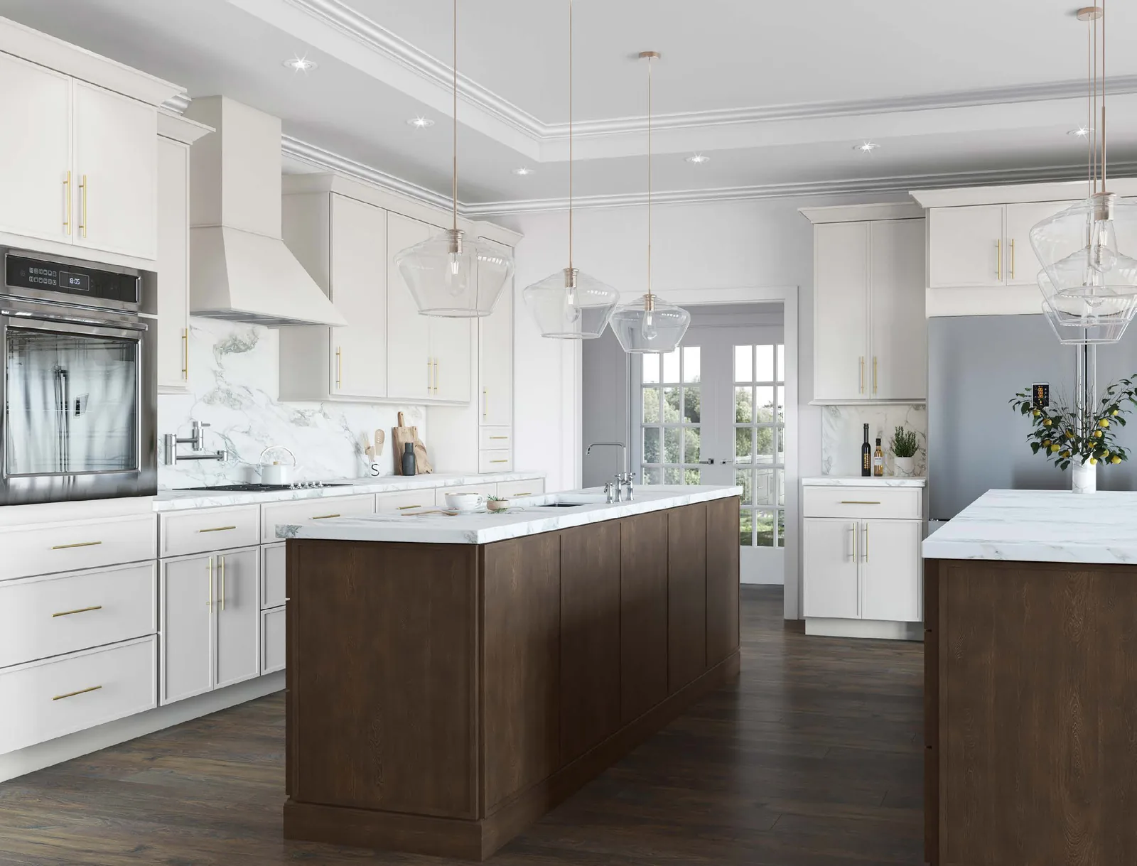 Fabuwood Allure, Veneered plywood box, dovetail drawer, Blum hardware standard.