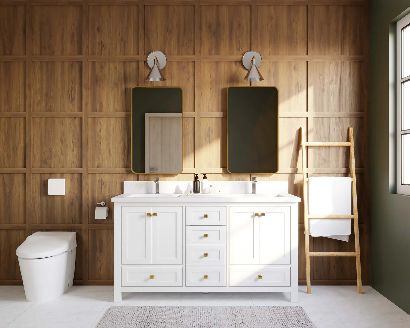 Fabuwood Valencia, Vanity-only line with an inset-overlay detail (Lavary door).