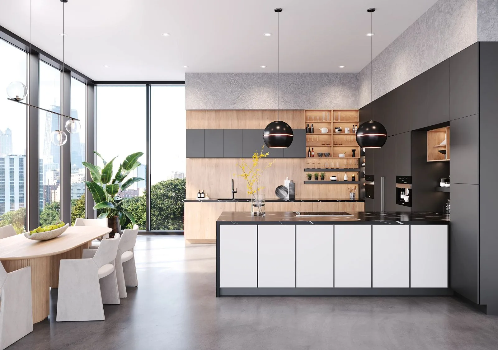 Europa cabinetry, Lauderdale (Shaker, most popular), Shaker Wide (farmhouse rail), Breckenridge and Hampton (raised panel), Acrilux II / Edgewater / South Beach (UltraLux acrylics).