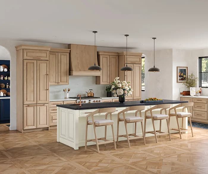 Mid Continent cabinetry, Berkley FO (clean Shaker, most popular), Traditional FO (raised panel), Slab FO (modern slab), Dapper FO (mitered contemporary), Windsor and Garland (detailed traditional, Signature only).