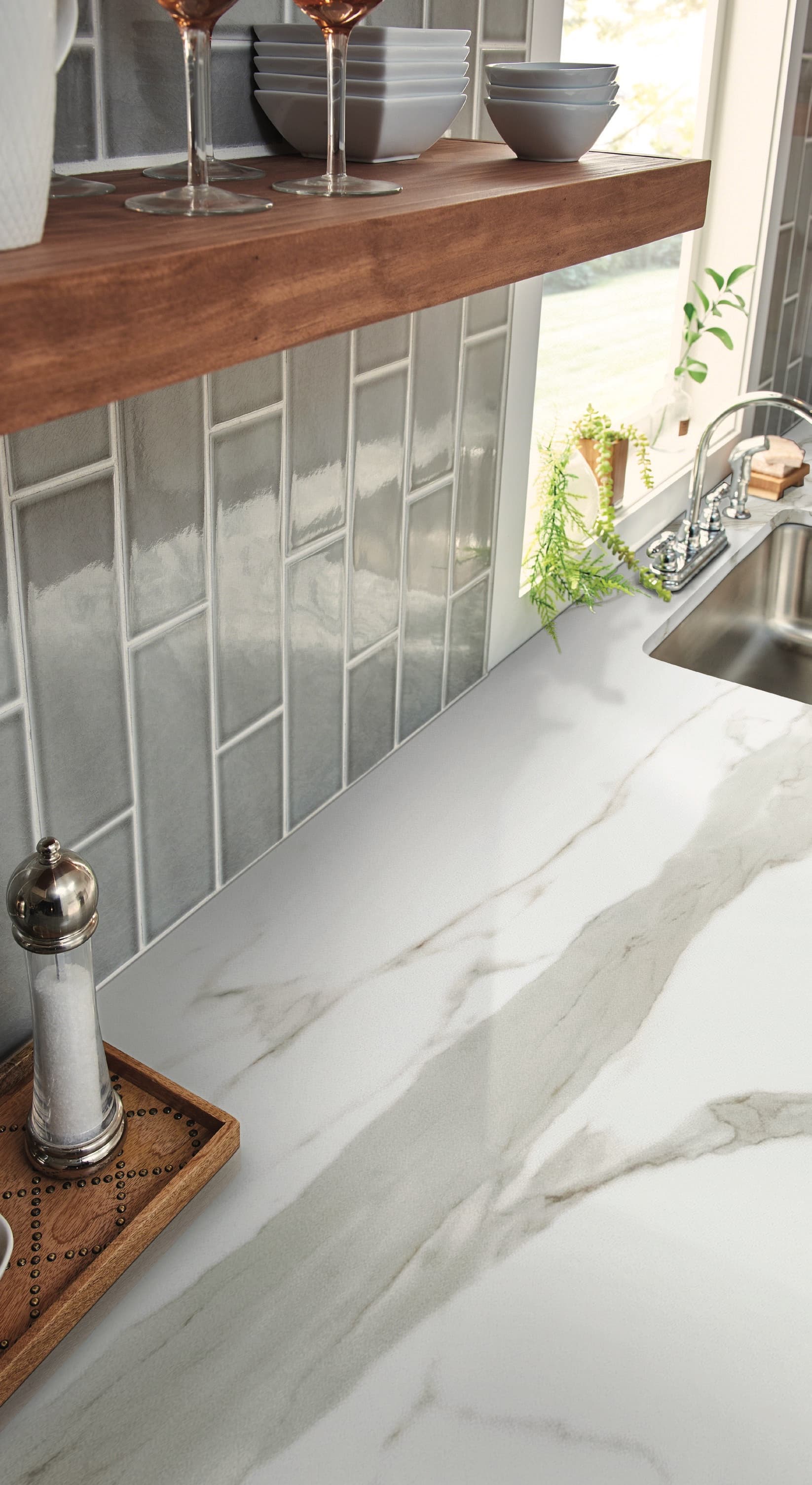 Statuario Gold, Stile porcelain