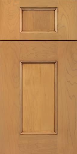 Europa Breckenridge Wide door, shown in Caramel with Mocha Glaze on Maple