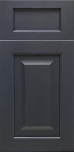 Europa Evanston door, shown in Blue Ash with Brown Glaze