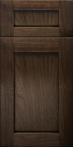 Europa Shaker door, shown in Peppercorn on Walnut