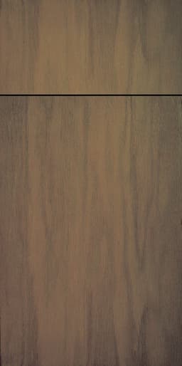 Europa Slab door, shown in Storm Grey on Oak