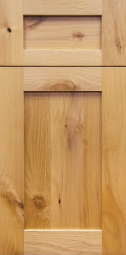 Europa Stickley door, shown in Natural on Rustic Alder