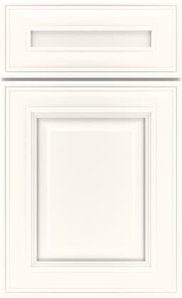 Mid Continent Celina door, shown in White on Maple