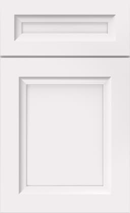 Mid Continent Garland door, shown in White on Maple