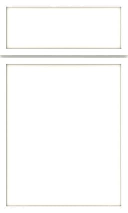 Mid Continent Henri door, shown in White on Maple
