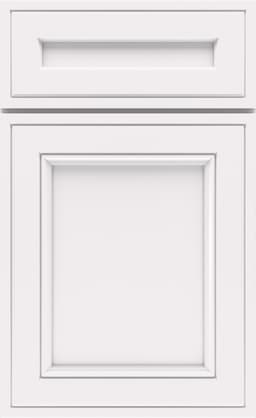 Mid Continent Paquette door, shown in White on Maple