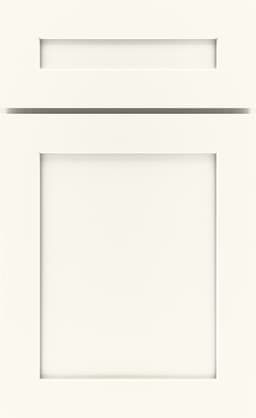 Mid Continent Simple door, shown in White on Maple
