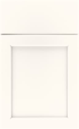 Mid Continent Slim door, shown in White on Maple