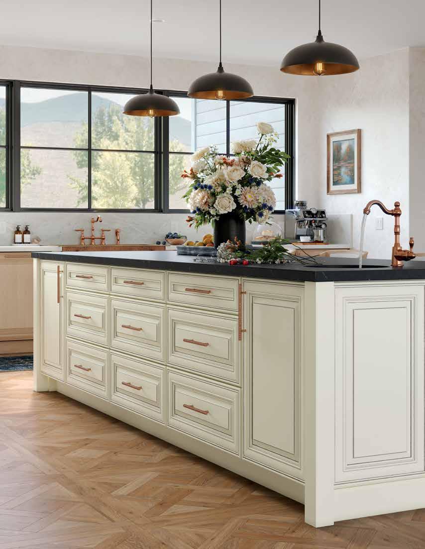 Mid Continent: Glazed Cream Island, Signature · Antique Glaze